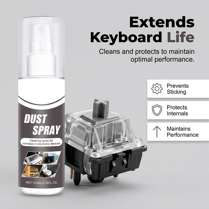 🧼 Tastatura ta e un magnet de bacterii? Spray cu ceață fină – curățare profundă, fără riscuri. 💻