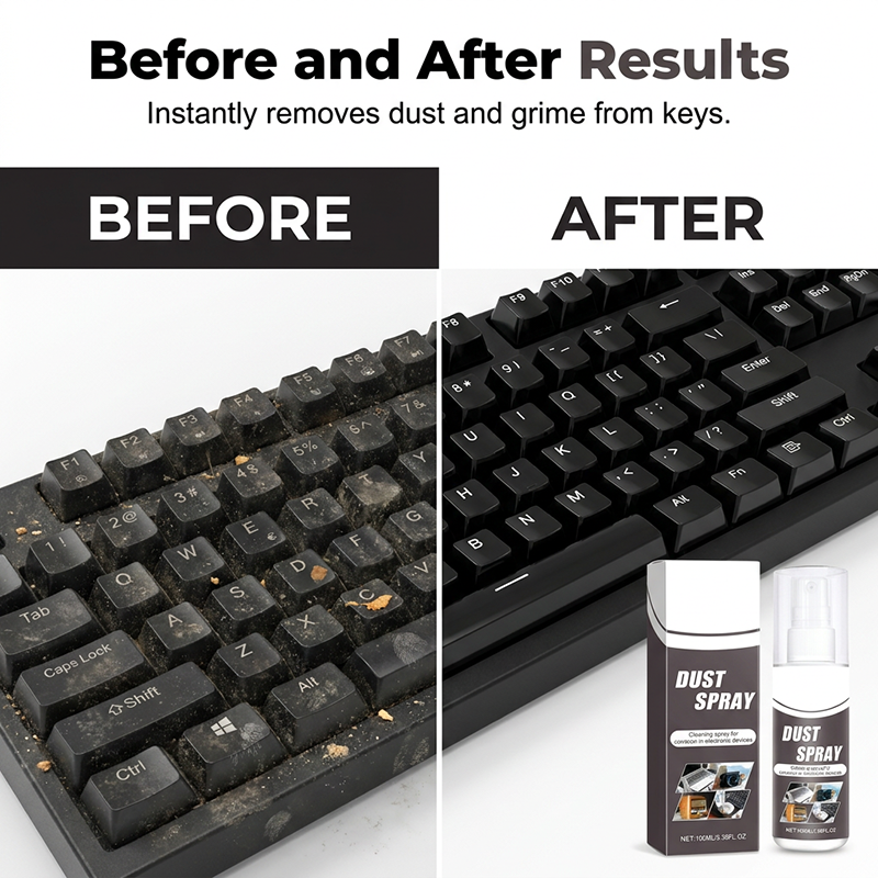 🧼 Tastatura ta e un magnet de bacterii? Spray cu ceață fină – curățare profundă, fără riscuri. 💻