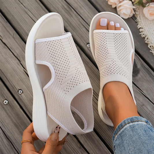 👡 Sandale cu platformă pentru femei – vară, degete deschise. Rămâi răcoroasă și stilată toată ziua! ✨☀️ Plată la livrare!