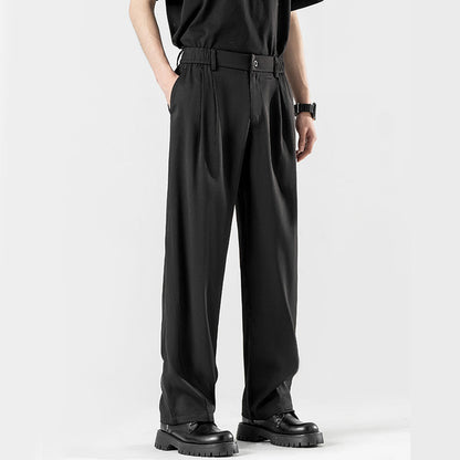 🔥 Pantaloni bărbați din mătase de gheață – respirabili, ușori, nu se șifonează. Perfect pentru birou, plimbări sau vacanțe. ✅ Plată la livrare!
