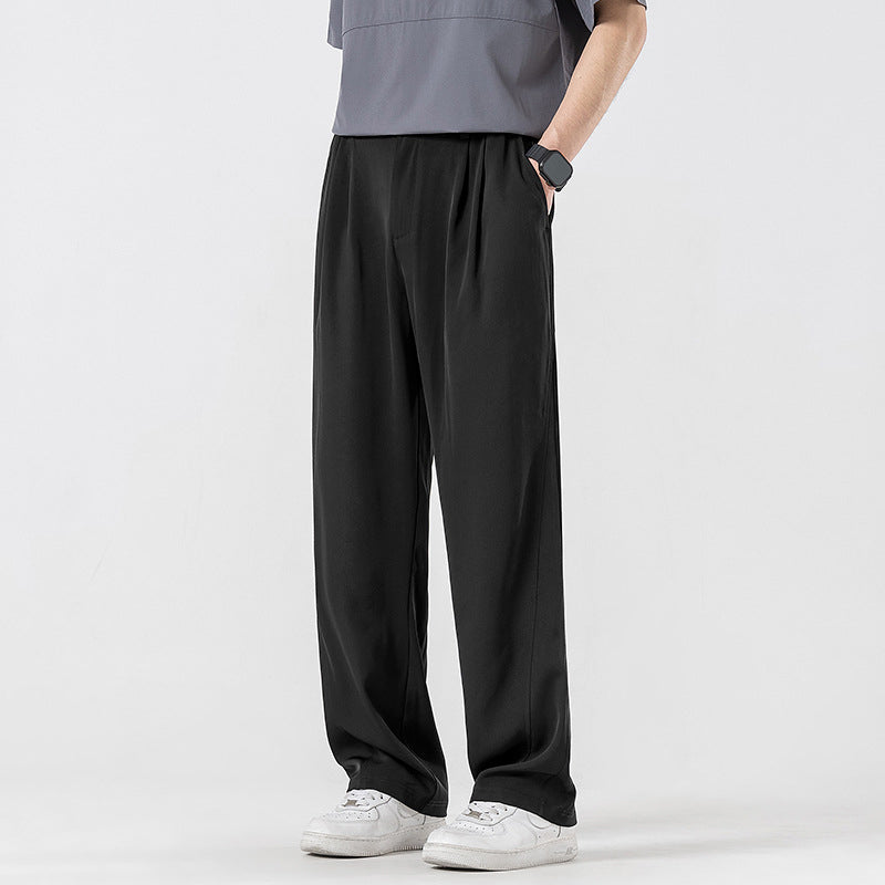 🔥 Pantaloni bărbați din mătase de gheață – respirabili, ușori, nu se șifonează. Perfect pentru birou, plimbări sau vacanțe. ✅ Plată la livrare!