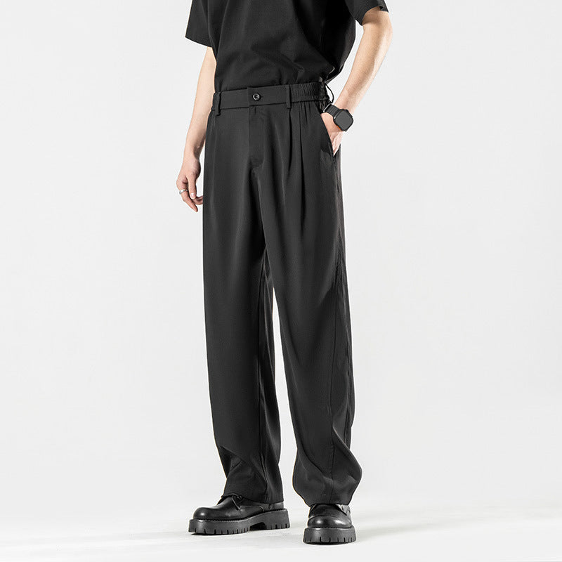 🔥 Pantaloni bărbați din mătase de gheață – respirabili, ușori, nu se șifonează. Perfect pentru birou, plimbări sau vacanțe. ✅ Plată la livrare!