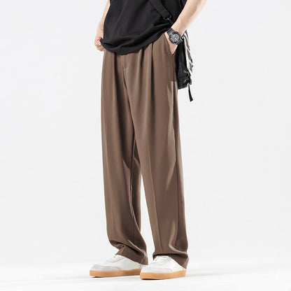 🔥 Pantaloni bărbați din mătase de gheață – respirabili, ușori, nu se șifonează. Perfect pentru birou, plimbări sau vacanțe. ✅ Plată la livrare!