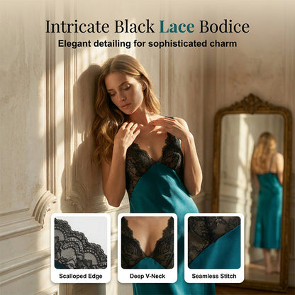 👗 Rochiță de noapte elegantă, cu decolteu în V – fină, confortabilă, perfectă pentru seri romantice. ✨ Plată la livrare!